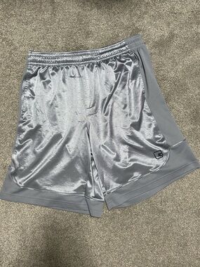 Vintage And1 Baggy Silver Basketball Shorts